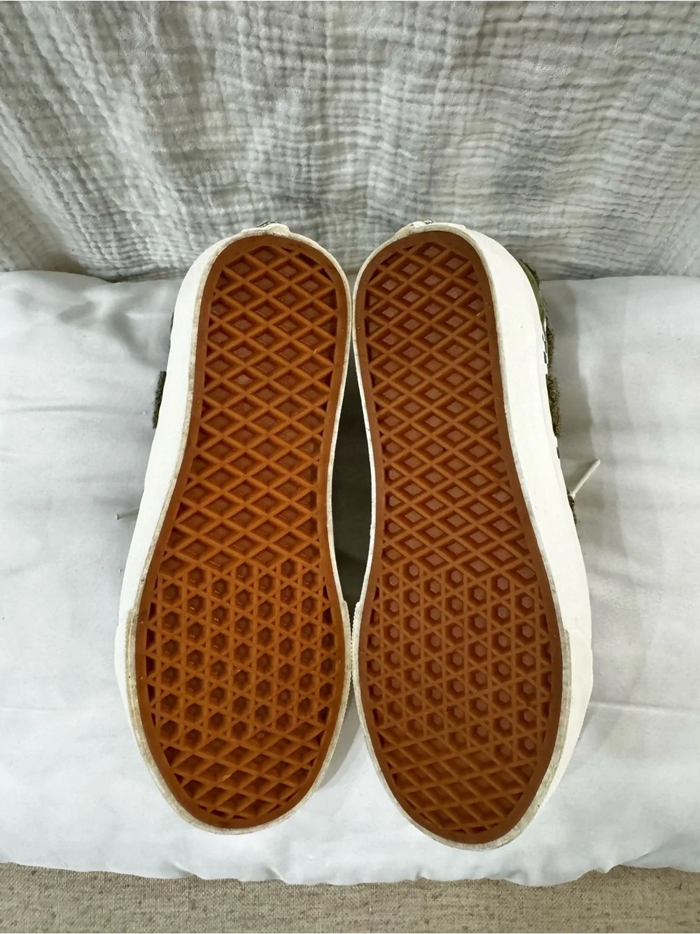 Vans Olive Green High-Top Checkerboard Suede Sneakers